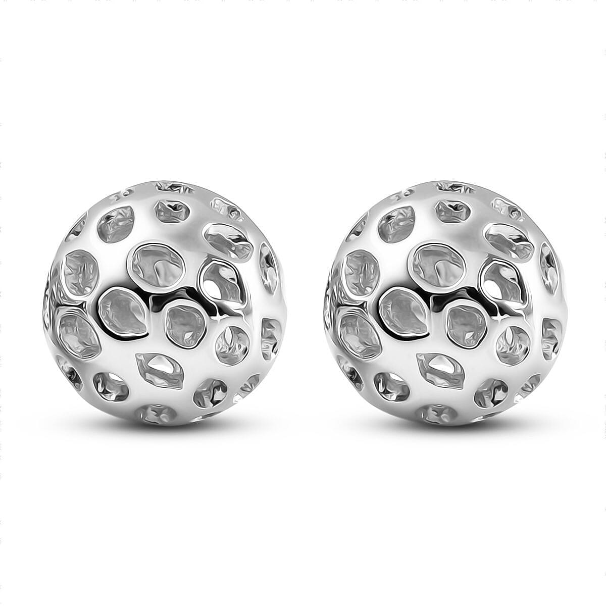Rachel Galley Rhodium Overlay Sterling Silver Stud Earrings 3861536 0