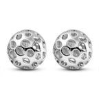Rachel Galley Rhodium Overlay Sterling Silver Stud Earrings