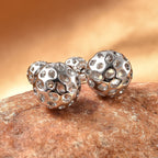 Rachel Galley Rhodium Overlay Sterling Silver Stud Earrings