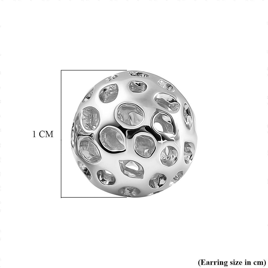 Rachel Galley Rhodium Overlay Sterling Silver Stud Earrings