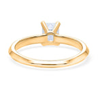 Rachel Galley - SGL Certified VS-EF Lab Grown Diamond Emerald Solitaire Ring in 18K Vermeil Yellow Gold Plated Sterling Silver 1.02 Ct.