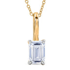 Rachel Galley - SGL Certifed VS-EF Lab Grown Diamond Pendant with Chain (Size 18-2 EXT) in 18K Vermeil Yellow Gold Plated Sterling Silver 1.00 Ct.