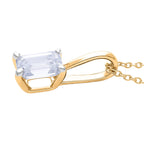 Rachel Galley - SGL Certifed VS-EF Lab Grown Diamond Pendant with Chain (Size 18-2 EXT) in 18K Vermeil Yellow Gold Plated Sterling Silver 1.00 Ct.