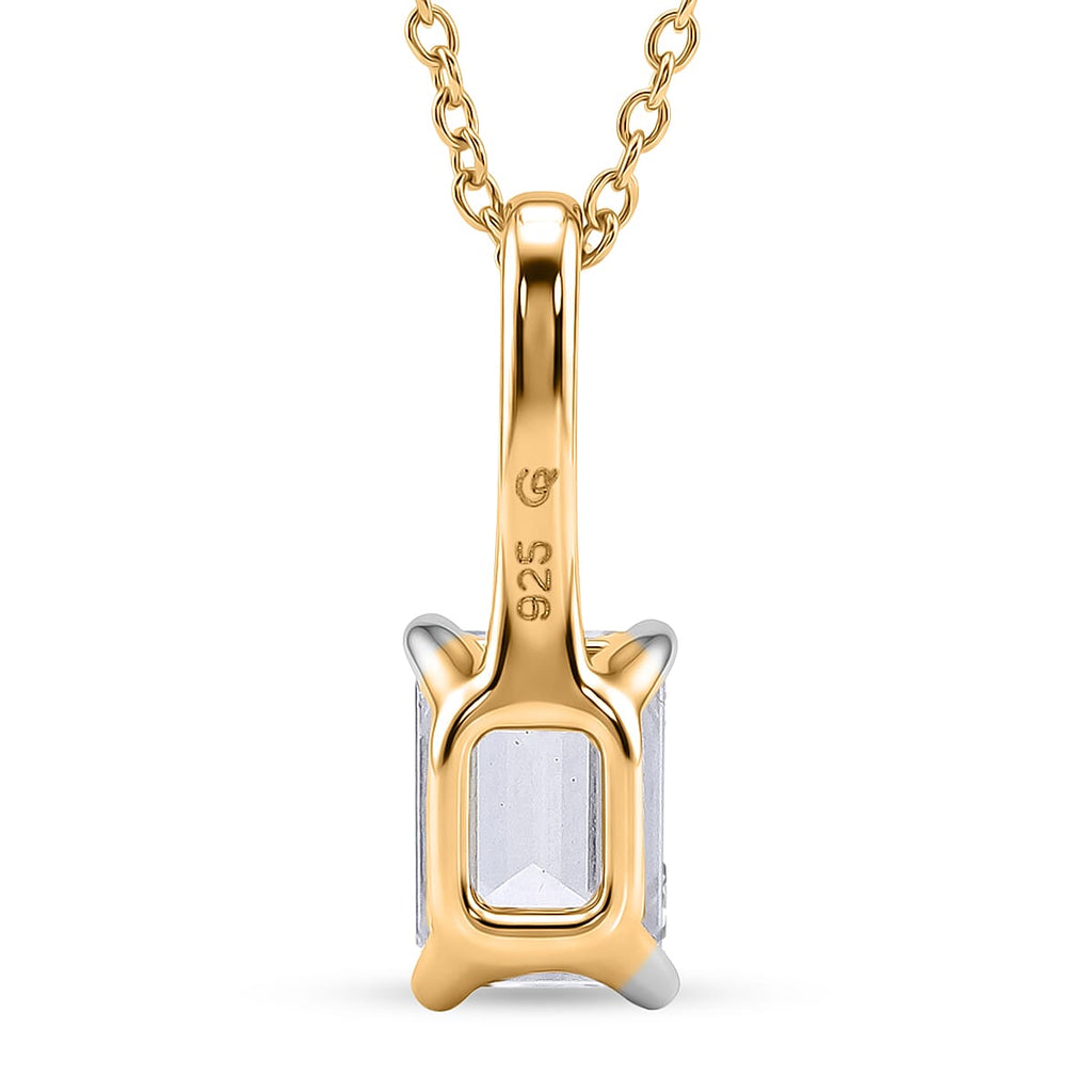 Rachel Galley - SGL Certifed VS-EF Lab Grown Diamond Pendant with Chain (Size 18-2 EXT) in 18K Vermeil Yellow Gold Plated Sterling Silver 1.00 Ct.