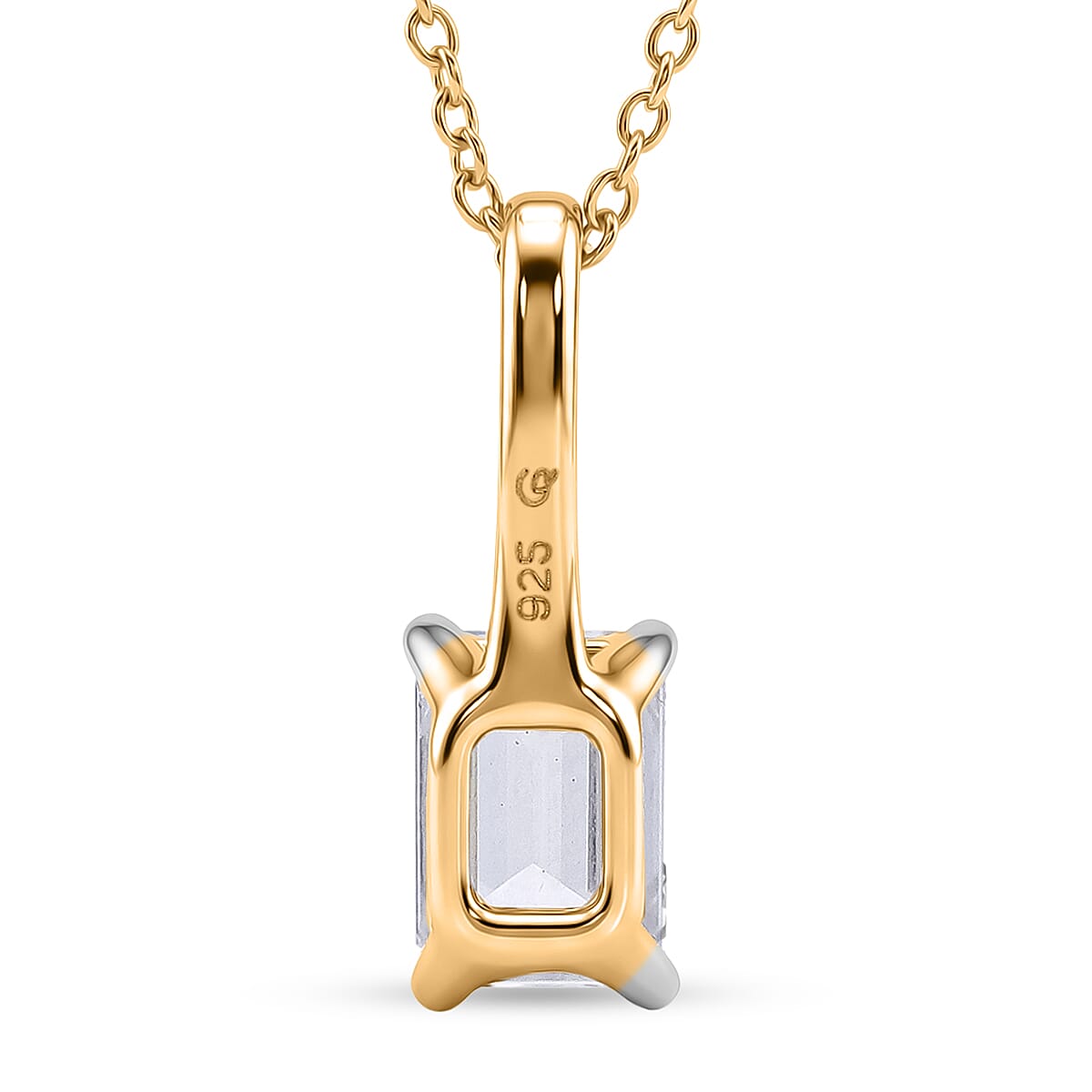 Rachel Galley - SGL Certifed VS-EF Lab Grown Diamond Pendant with Chain (Size 18-2 EXT) in 18K Vermeil Yellow Gold Plated Sterling Silver 1.00 Ct. 4457702 4