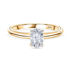 Rachel Galley - SGL Certified VS-EF Lab Grown Diamond Solitaire Ring in 18K Vermeil Yellow Gold Plated Sterling Silver 1.02 Ct.