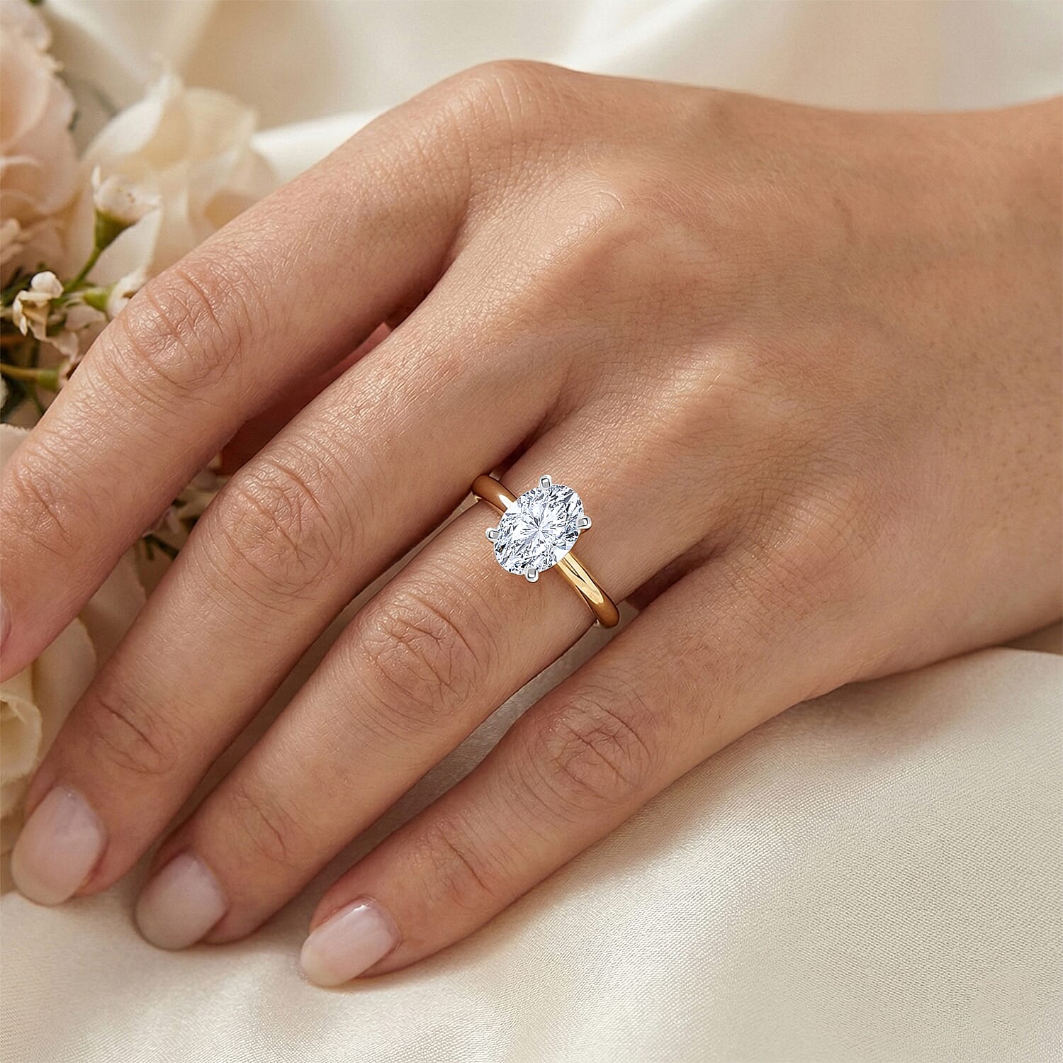 Rachel Galley - SGL Certified VS-EF Lab Grown Diamond Solitaire Ring in 18K Vermeil Yellow Gold Plated Sterling Silver 1.02 Ct. 8487093 1