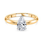 Rachel Galley - SGL Certified VS-EF Lab Grown Diamond Solitaire Ring in 18K Vermeil Yellow Gold Plated Sterling Silver 1.02 Ct.