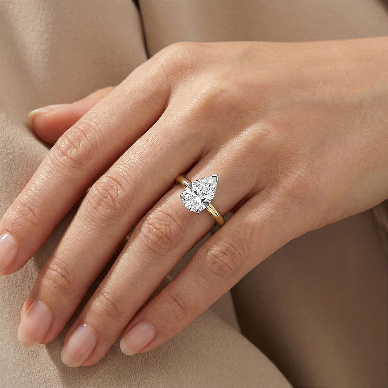 Rachel Galley - SGL Certified VS-EF Lab Grown Diamond Solitaire Ring in 18K Vermeil Yellow Gold Plated Sterling Silver 1.02 Ct. 8487052 1