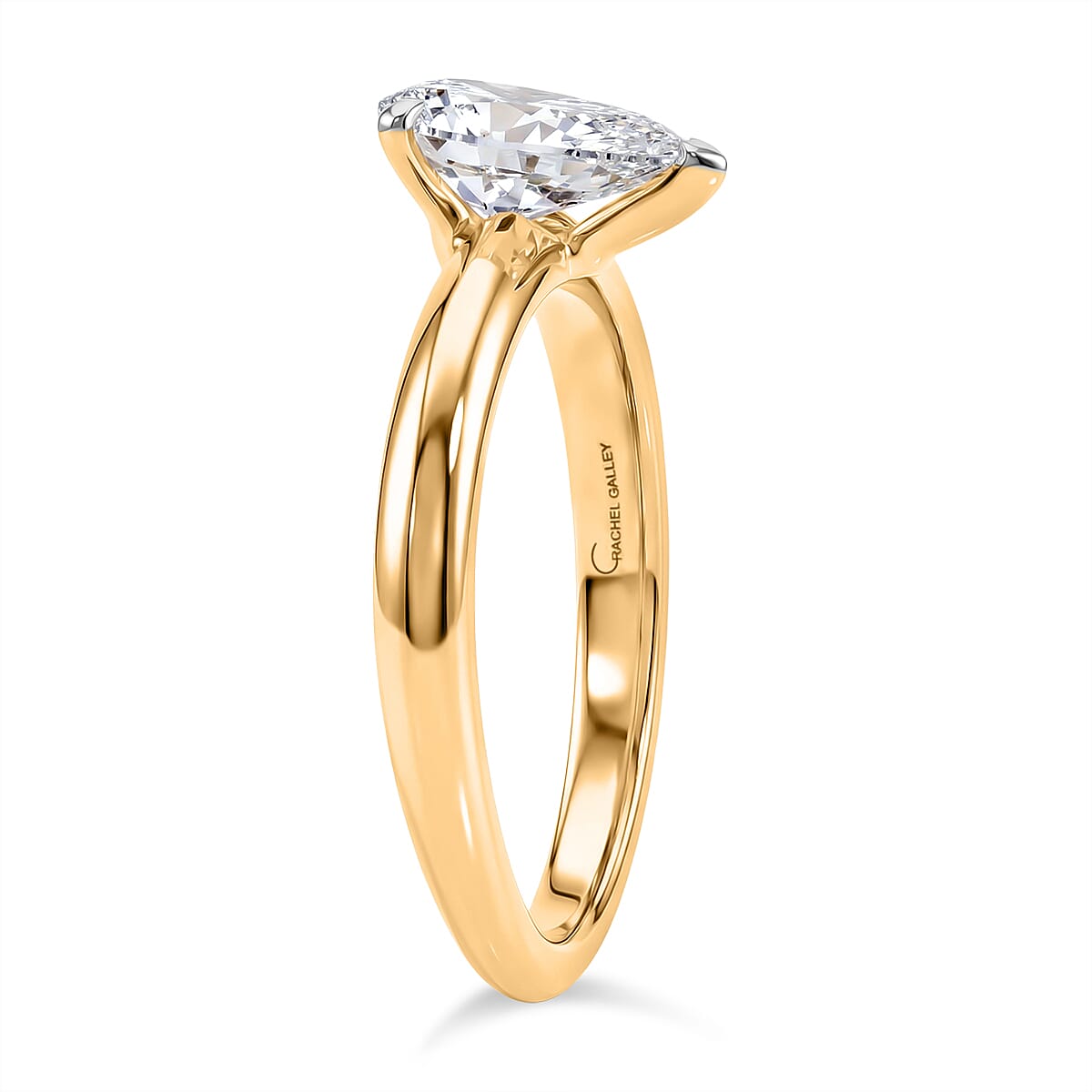Rachel Galley - SGL Certified VS-EF Lab Grown Diamond Solitaire Ring in 18K Vermeil Yellow Gold Plated Sterling Silver 1.02 Ct. 8487052 3