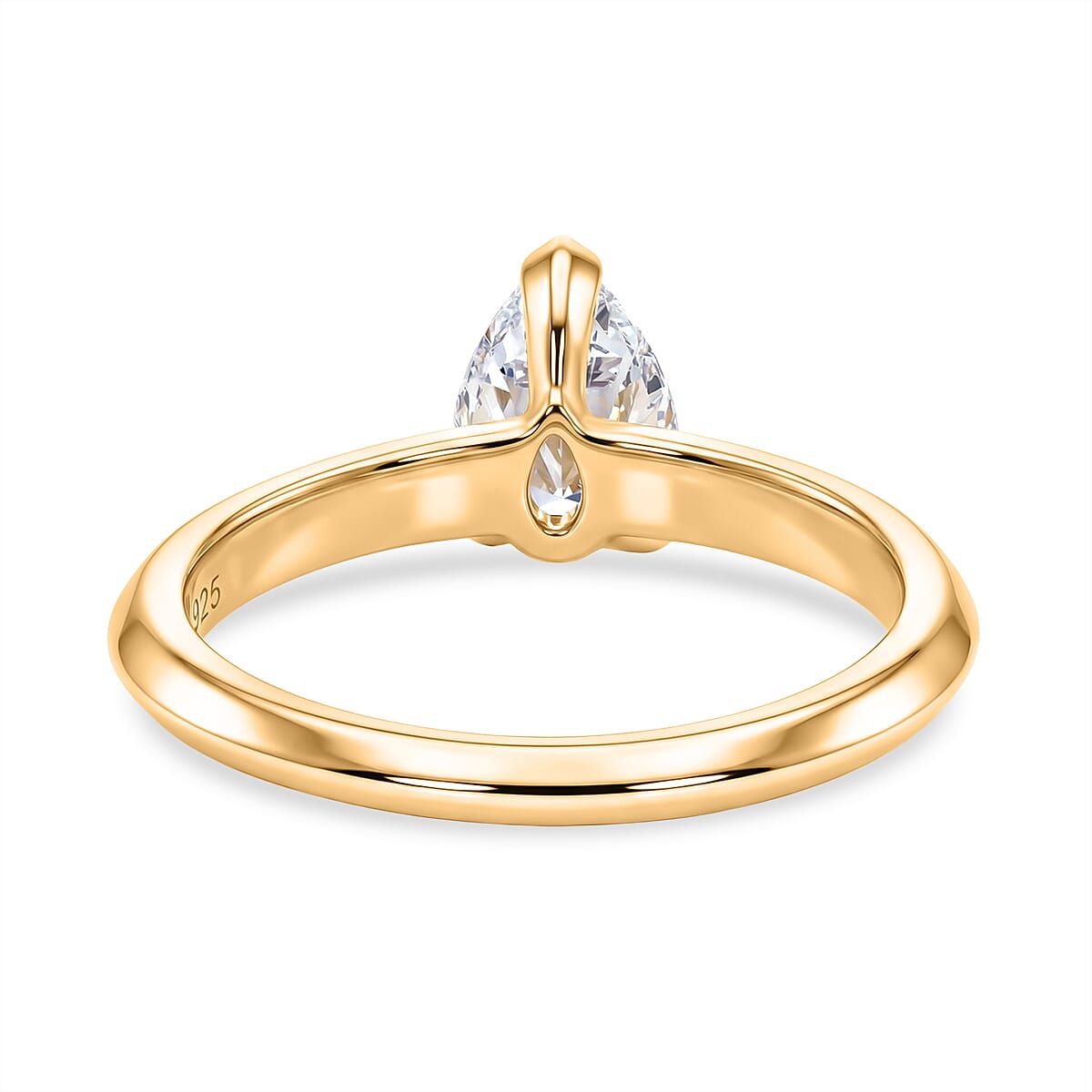 Rachel Galley - SGL Certified VS-EF Lab Grown Diamond Solitaire Ring in 18K Vermeil Yellow Gold Plated Sterling Silver 1.02 Ct. 8487052 4