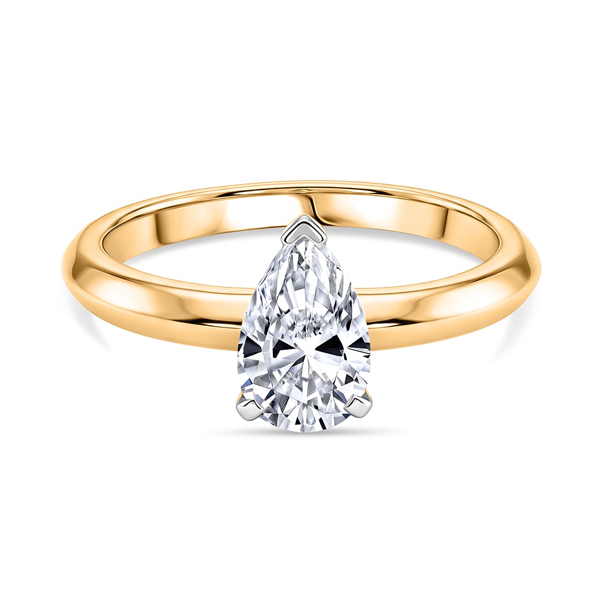 Rachel Galley - SGL Certified VS-EF Lab Grown Diamond Solitaire Ring in 18K Vermeil Yellow Gold Plated Sterling Silver 1.02 Ct. 8487060 0