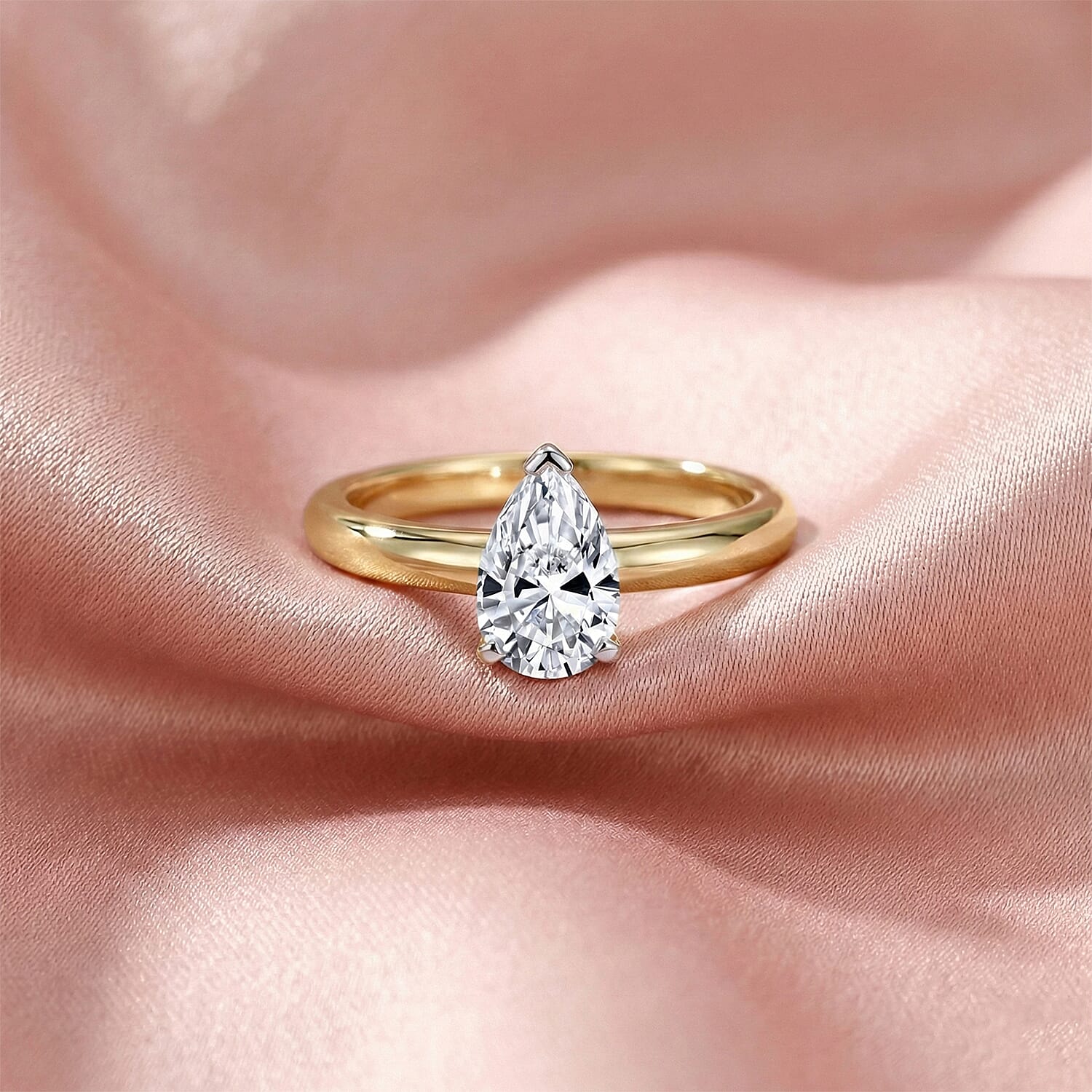 Rachel Galley - SGL Certified VS-EF Lab Grown Diamond Solitaire Ring in 18K Vermeil Yellow Gold Plated Sterling Silver 1.02 Ct. 8487060 2