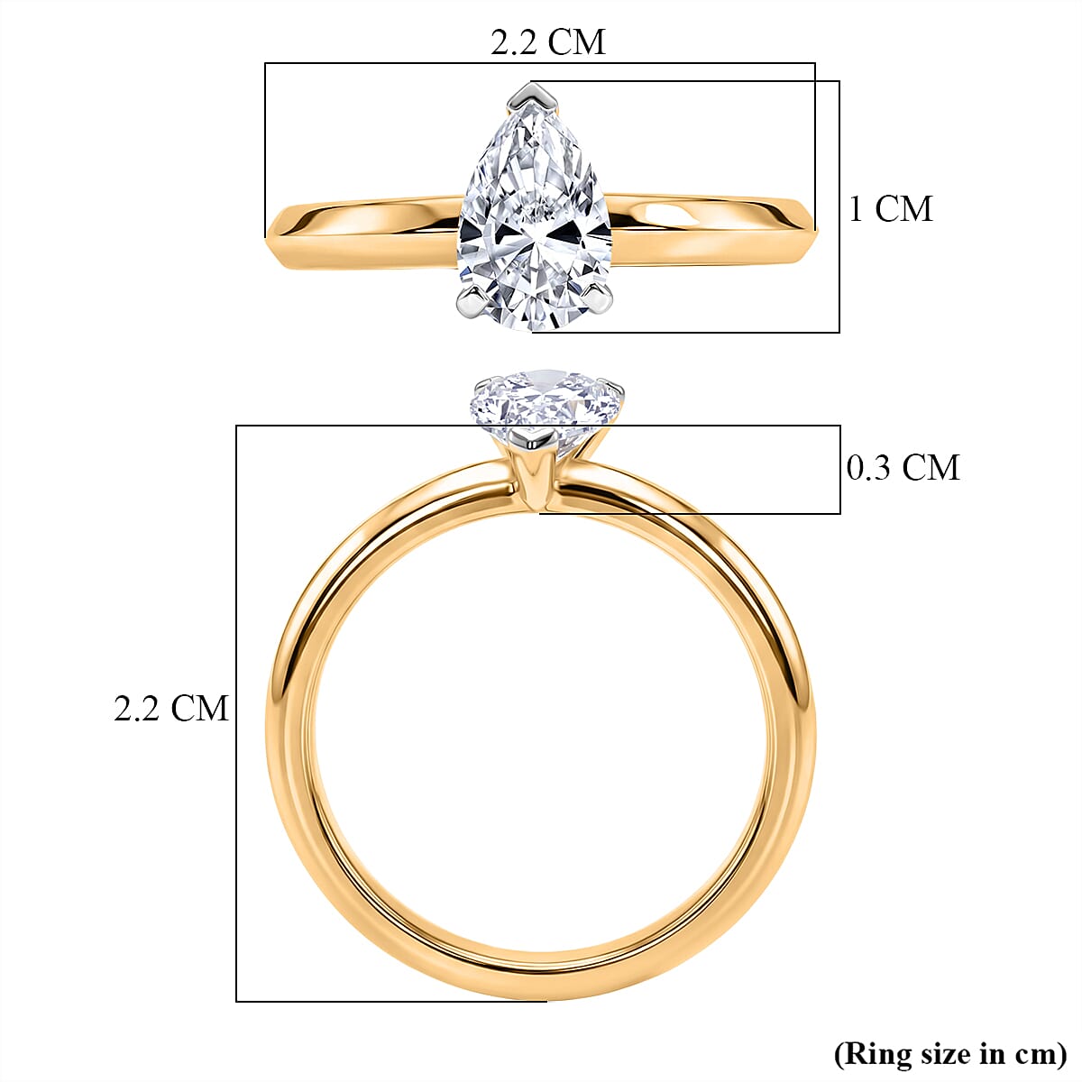 Rachel Galley - SGL Certified VS-EF Lab Grown Diamond Solitaire Ring in 18K Vermeil Yellow Gold Plated Sterling Silver 1.02 Ct. 8487060 5