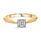 Rachel Galley - SGL Certified VS-EF Lab Grown Diamond Asscher Cut Ring in 18K Vermeil Yellow Gold Plated Sterling Silver 1.02 Ct.
