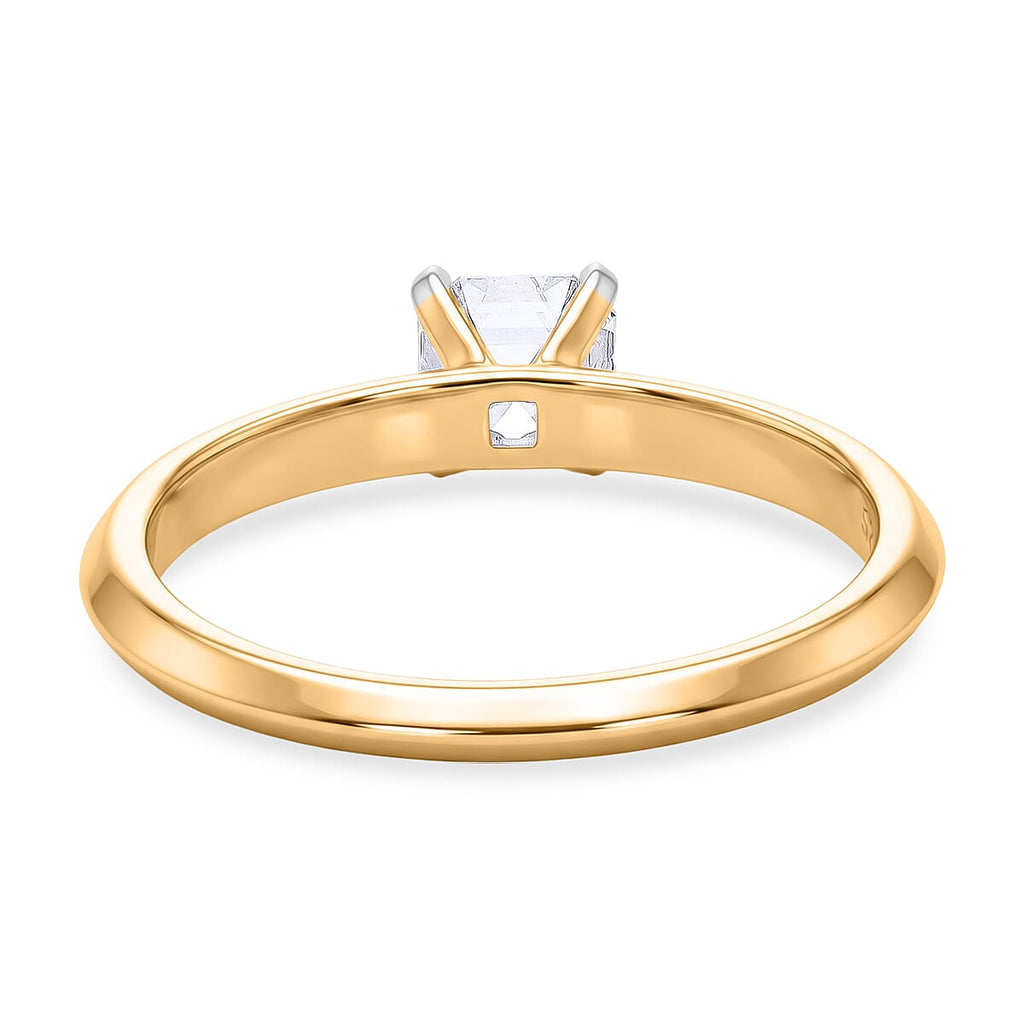 Rachel Galley - SGL Certified VS-EF Lab Grown Diamond Asscher Cut Ring in 18K Vermeil Yellow Gold Plated Sterling Silver 1.02 Ct.