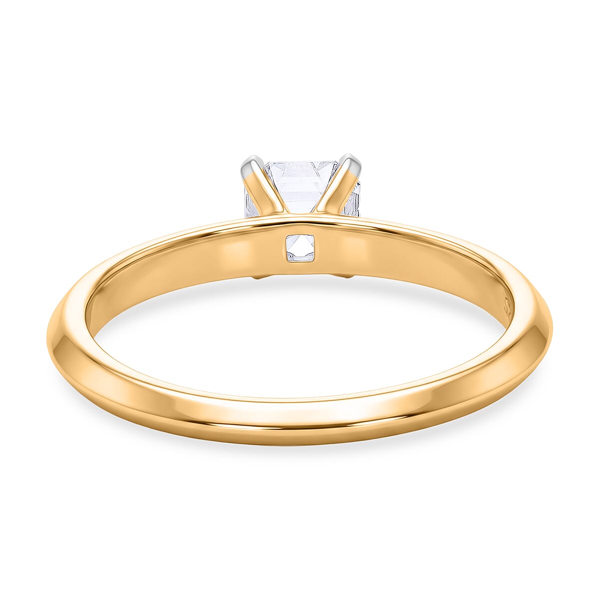 Rachel Galley - SGL Certified VS-EF Lab Grown Diamond Asscher Cut Ring in 18K Vermeil Yellow Gold Plated Sterling Silver 1.02 Ct. 8487394 4