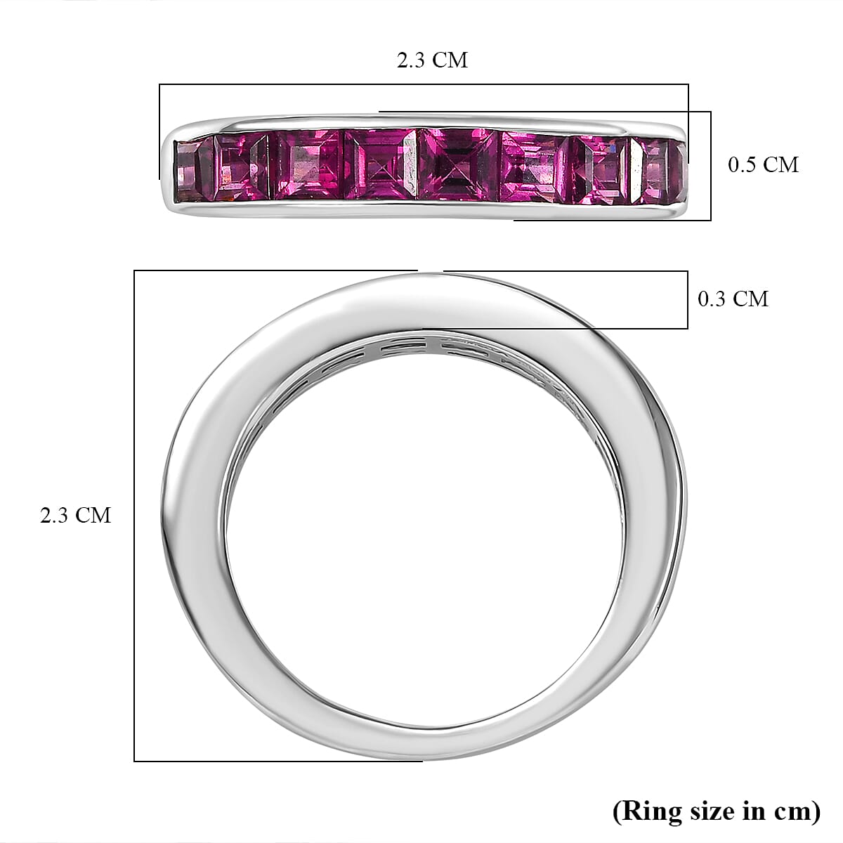 Radiant Ember Garnet Ring in Rhodium Overlay Sterling Silver 1.88 Ct. 8074652 6