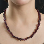 Tucson Find - Radiant Ember Garnet Stone Necklace (Size - 28) 289.00 Ct.