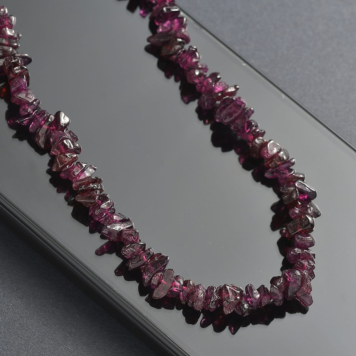 Tucson Find - Radiant Ember Garnet Stone Necklace (Size - 28) 289.00 Ct. V32639684 3