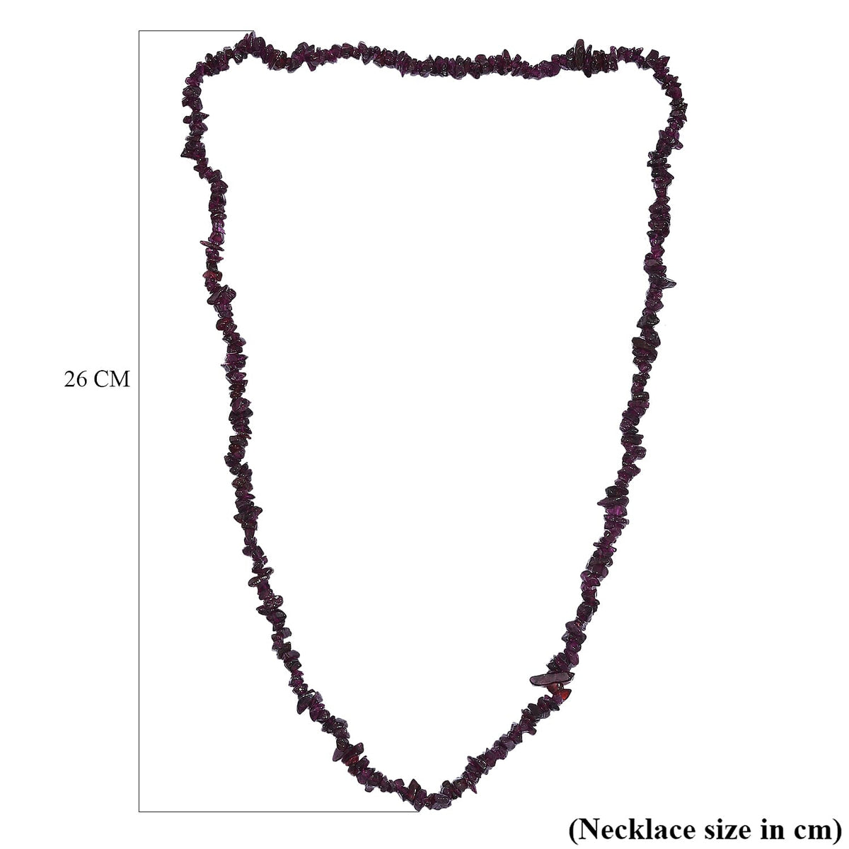 Tucson Find - Radiant Ember Garnet Stone Necklace (Size - 28) 289.00 Ct. V32639684 6