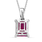 Radiant Orchid Triplet Quartz Sterling Silver Pendant with Chain (Size 20) 3.750  Ct.