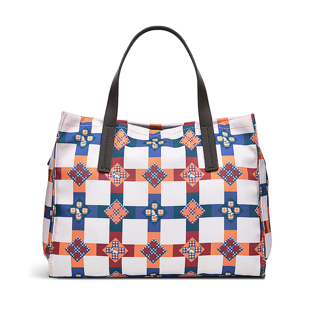 Radley London Finsbury Park Patchwork Medium Ziptop Grab Bag with Shoulder Strap - White