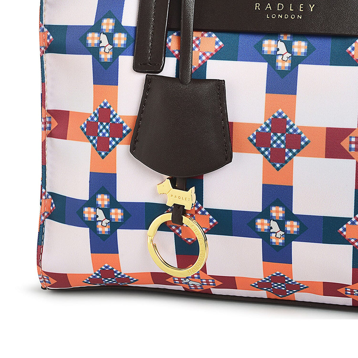 Radley London Finsbury Park Patchwork Medium Ziptop Grab Bag with Shoulder Strap - White 8088849 5