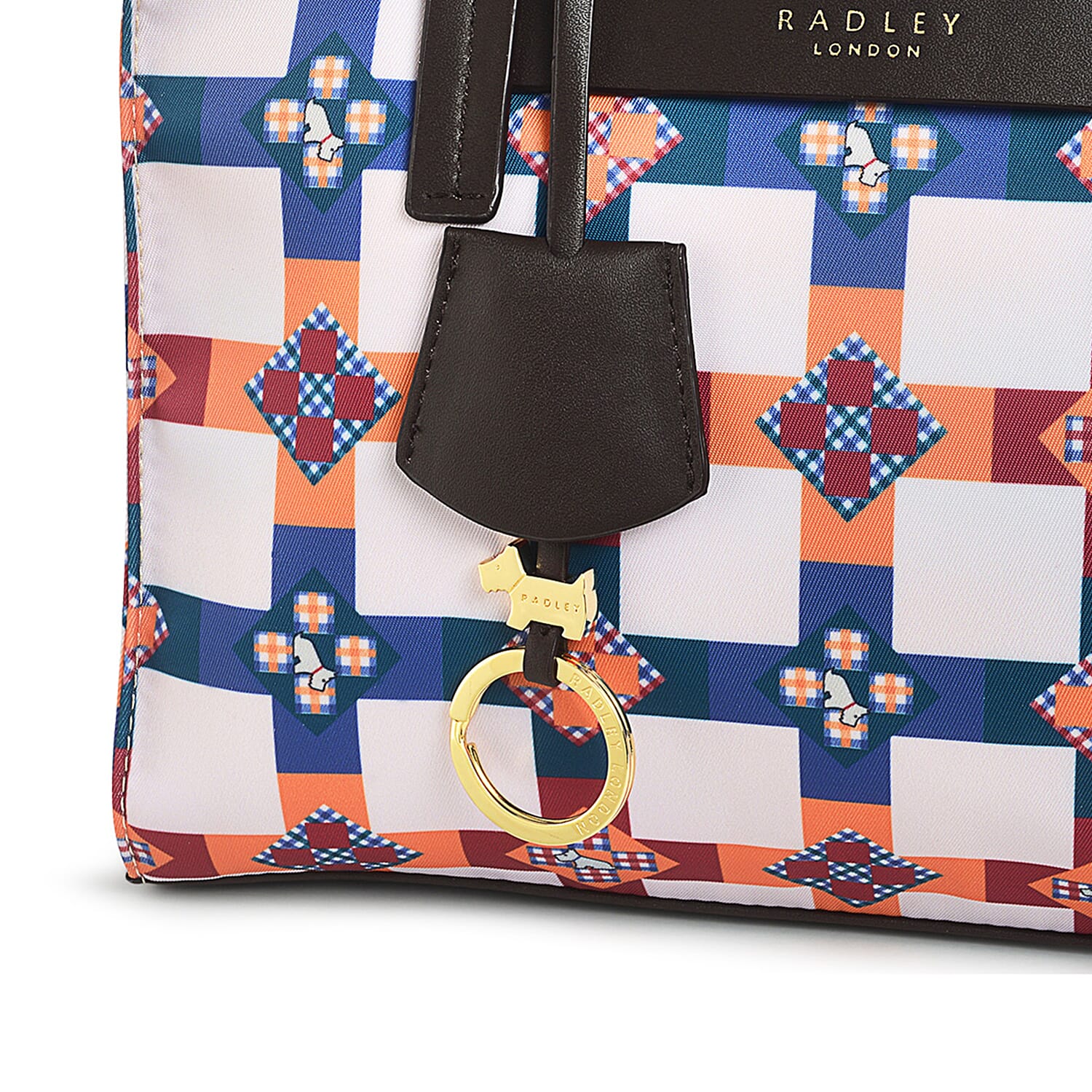 Radley London Finsbury Park Patchwork Medium Ziptop Grab Bag with Shoulder Strap - White 8088849 5