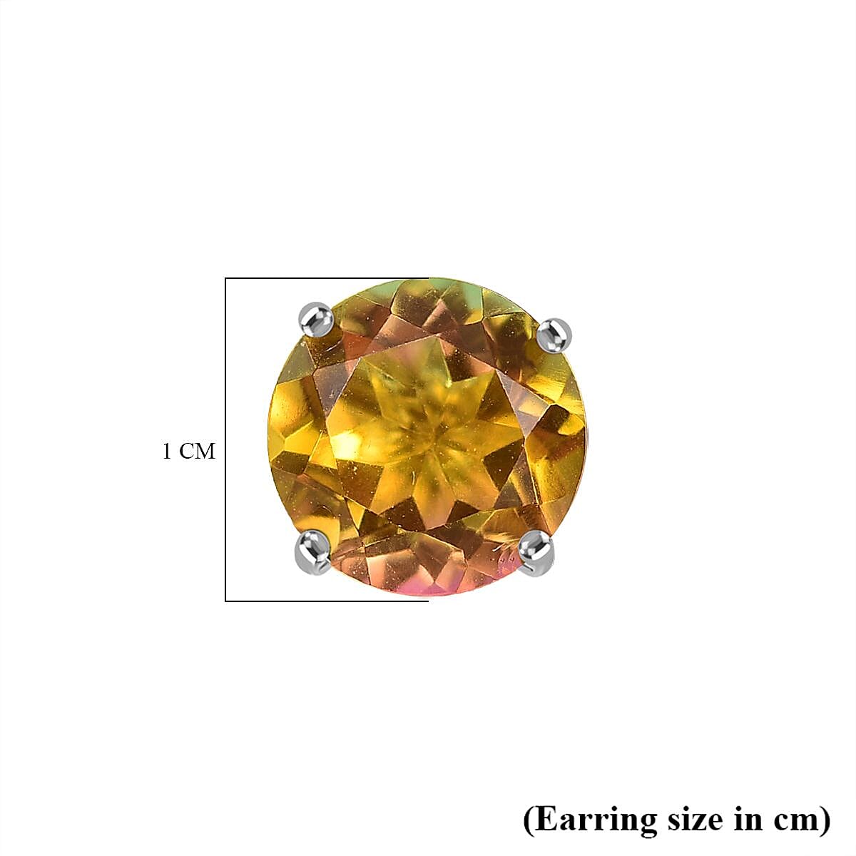 D'joy Rainbow Genesis Quartz Earring in Rhodium Overlay Sterling Silver 6.04 Ct. 8157068 5