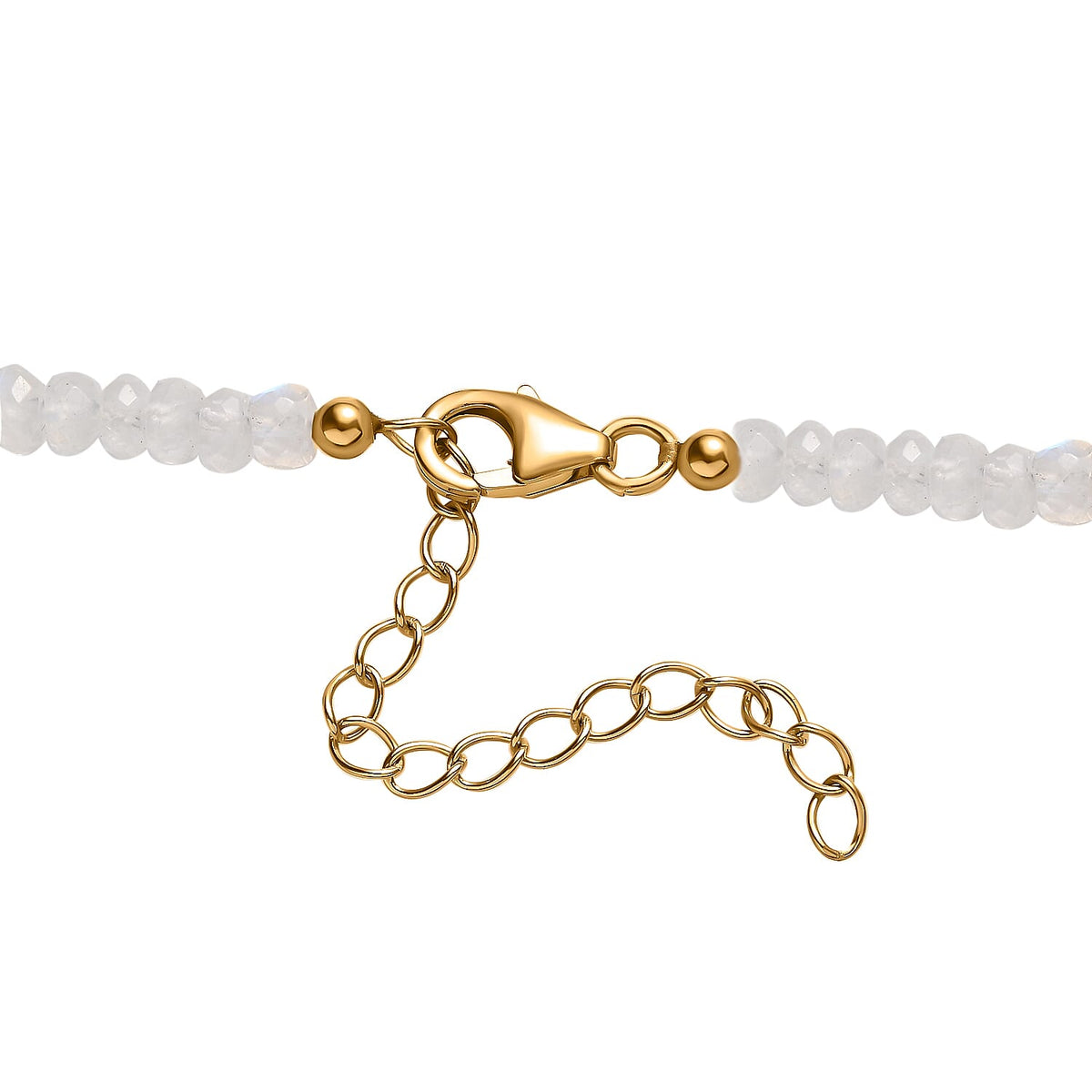 Rainbow Moonstone Necklace (Size - 18) in 18K Yellow Gold Vermeil Plated Sterling Silver 75 Ct 7573407 4