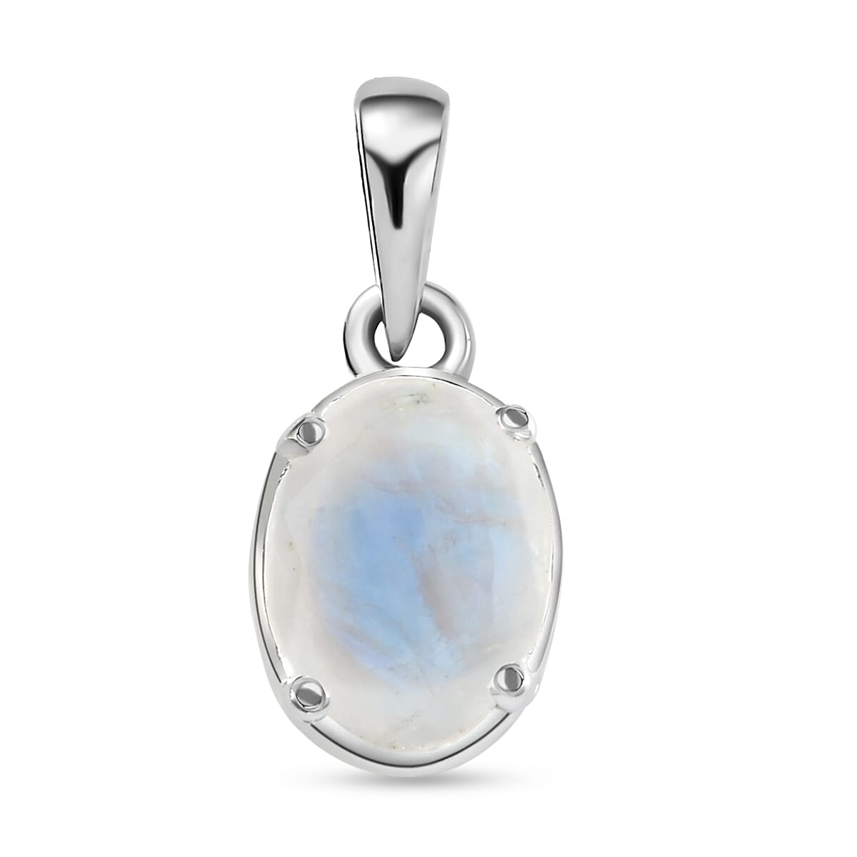 Rainbow Moonstone Solitaire Pendant in Sterling Silver 1.20 Ct. 8952549 0
