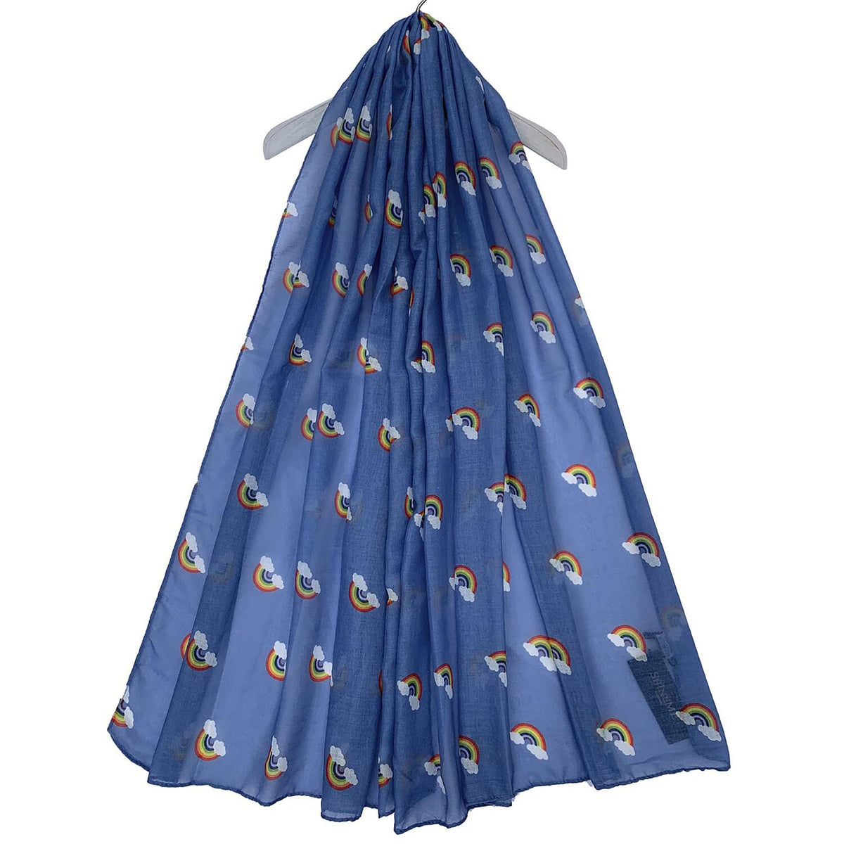 Rainbow Print Scarf (Size 70 x 180 Cm) - Blue V32516785 0