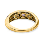 Rainbow Sapphire Classic Nomad Ring in 18K Vermeil Yellow Gold Plated Sterling Silver 1.04 Ct