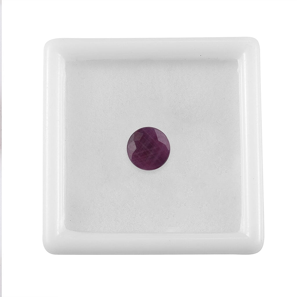 Raipur Ruby Round 8 mm Gemstone, 2.81 Ct