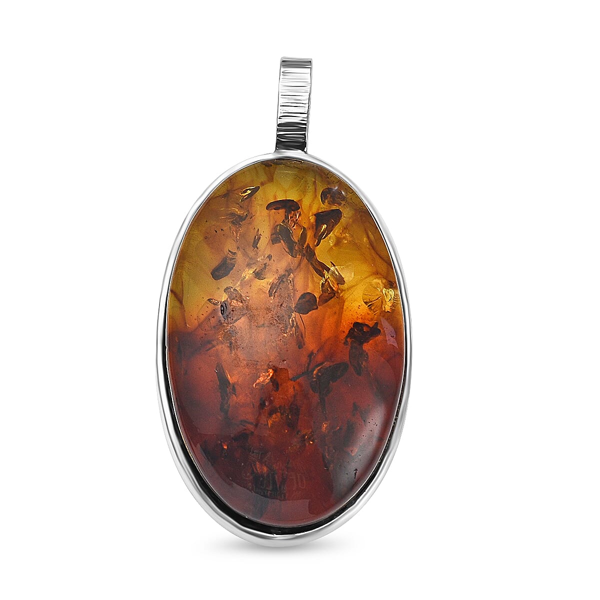 Rare Bi Colour Amber Pendant in Sterling Silver 60.00 Ct, Silver Wt 8.50 Gms 7747379 0
