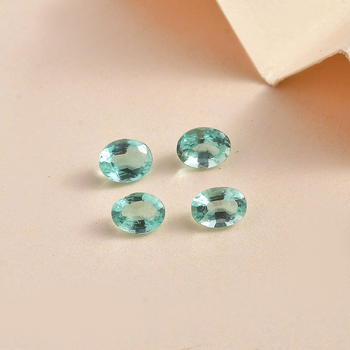 Rare Find - Set of 4 AAA Boyaca Colombian Emerald Loose Gemstones in Oval Shape 1 ct. (in total) - (Size 5X4mm) 7851916 2