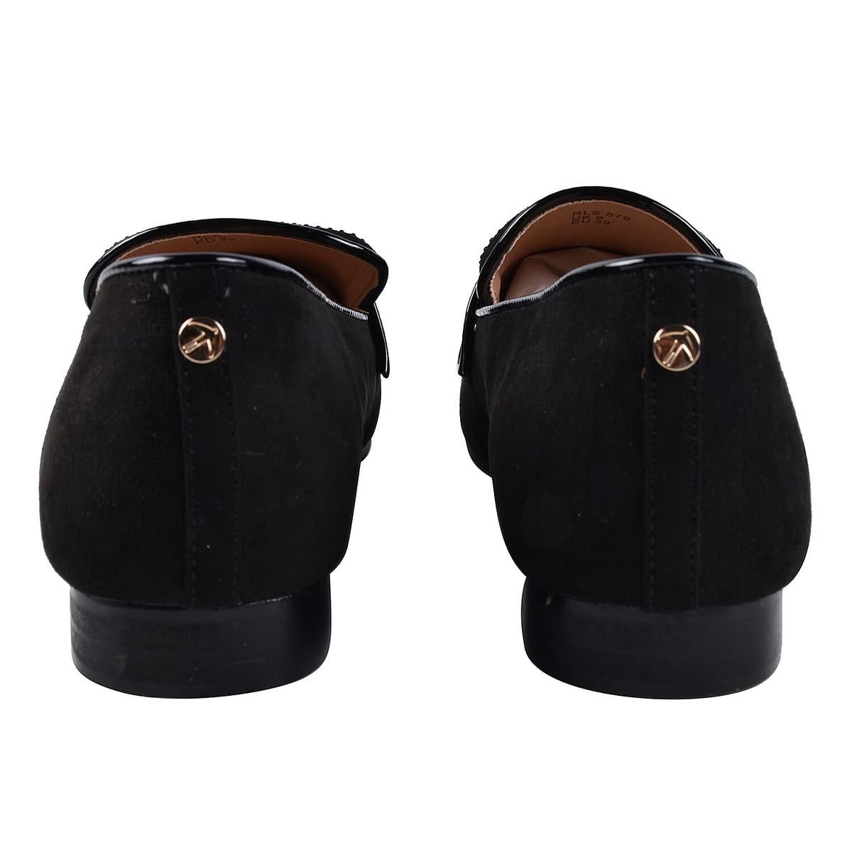 Ravel Black and Diamante Luis Loafers 6016599 2