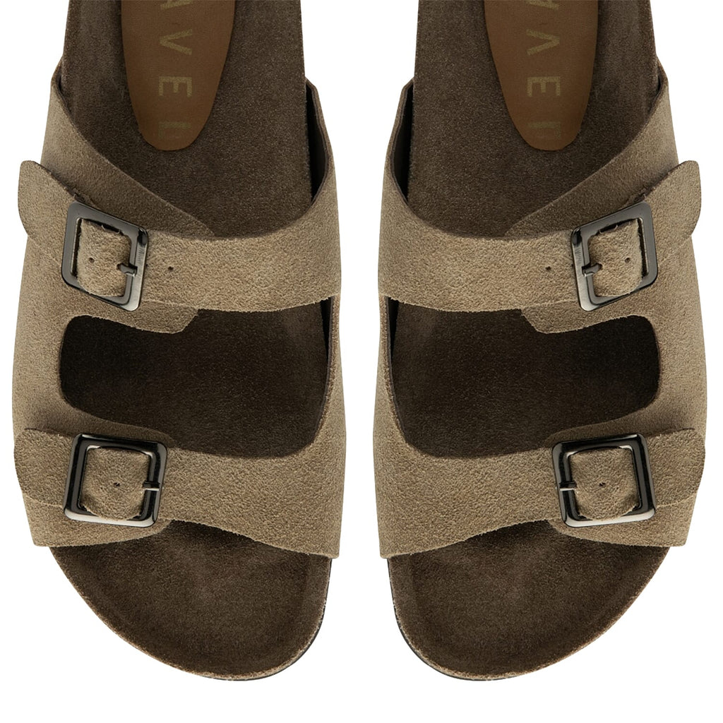 Ravel Buckle Ladies Sandal (Size 3) - Taupe