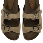 Ravel Buckle Ladies Sandal (Size 3) - Taupe