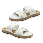 Ravel Womens Levens Leather Slip-On Sandals (Size - 4) - White