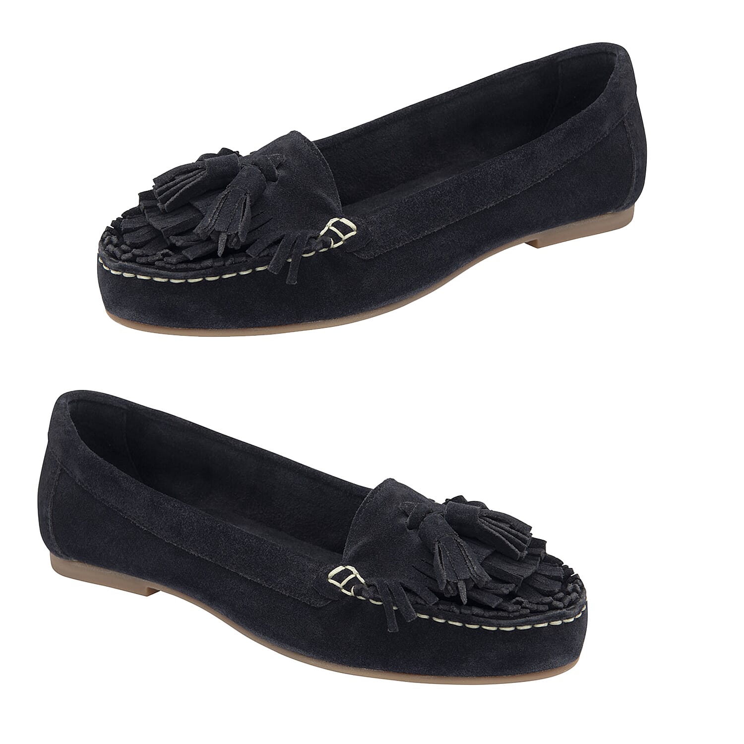 Ravel Atley Womens Slip-On Loafers with Tassel Fringe Detail (Size 3) - Navy 8229737 0