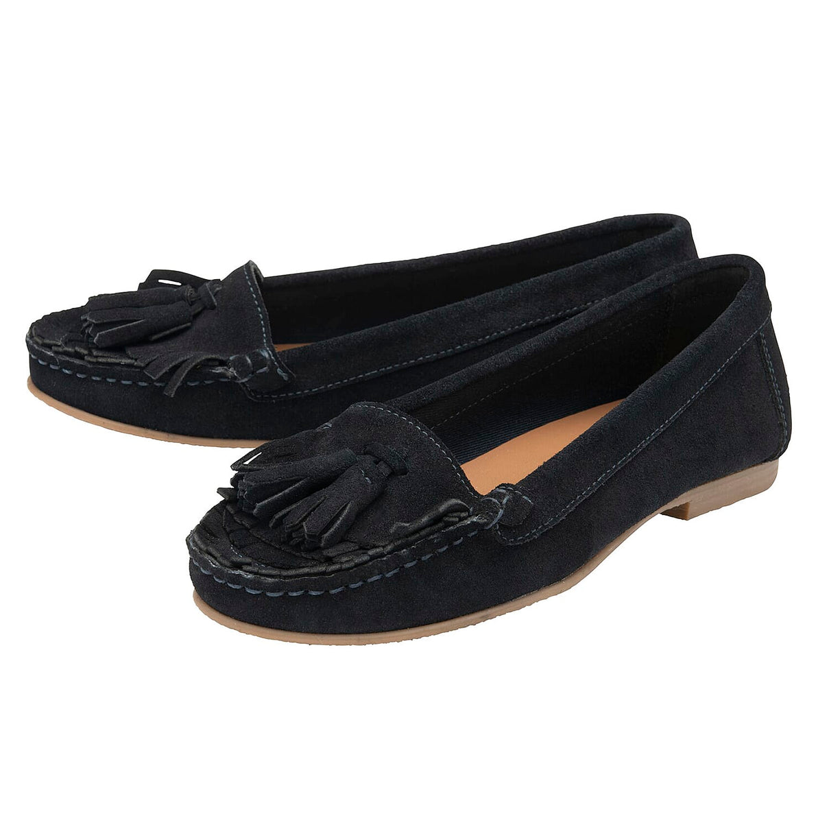 Ravel Atley Womens Slip-On Loafers with Tassel Fringe Detail (Size 3) - Navy 8229737 1