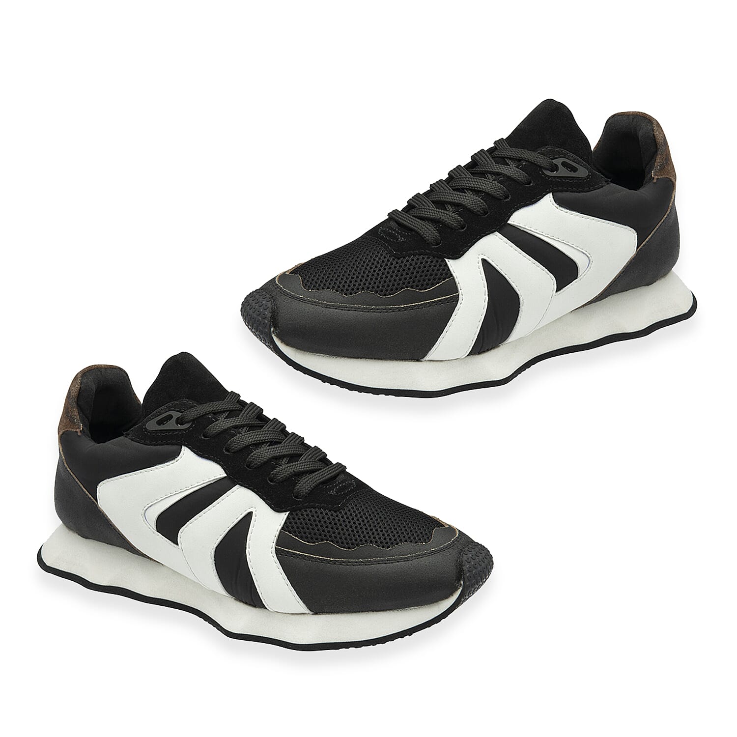 Ravel Suede Leather Blend Lace Up Trainers (Size 4) - Black 8245632 0