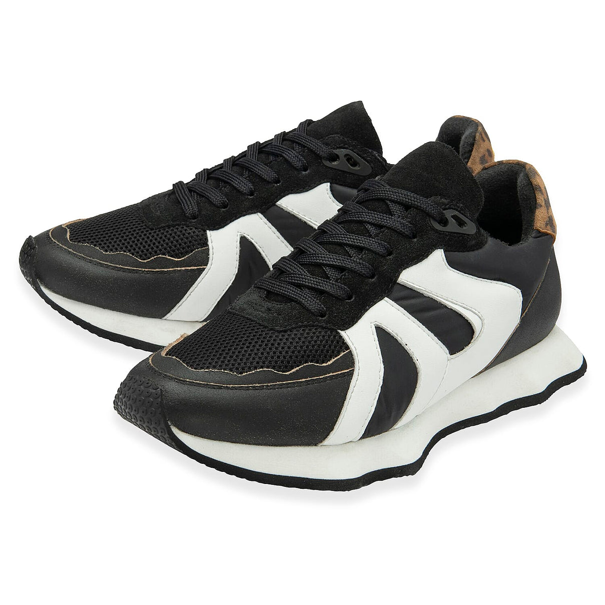 Ravel Suede Leather Blend Lace Up Trainers (Size 4) - Black 8245632 1
