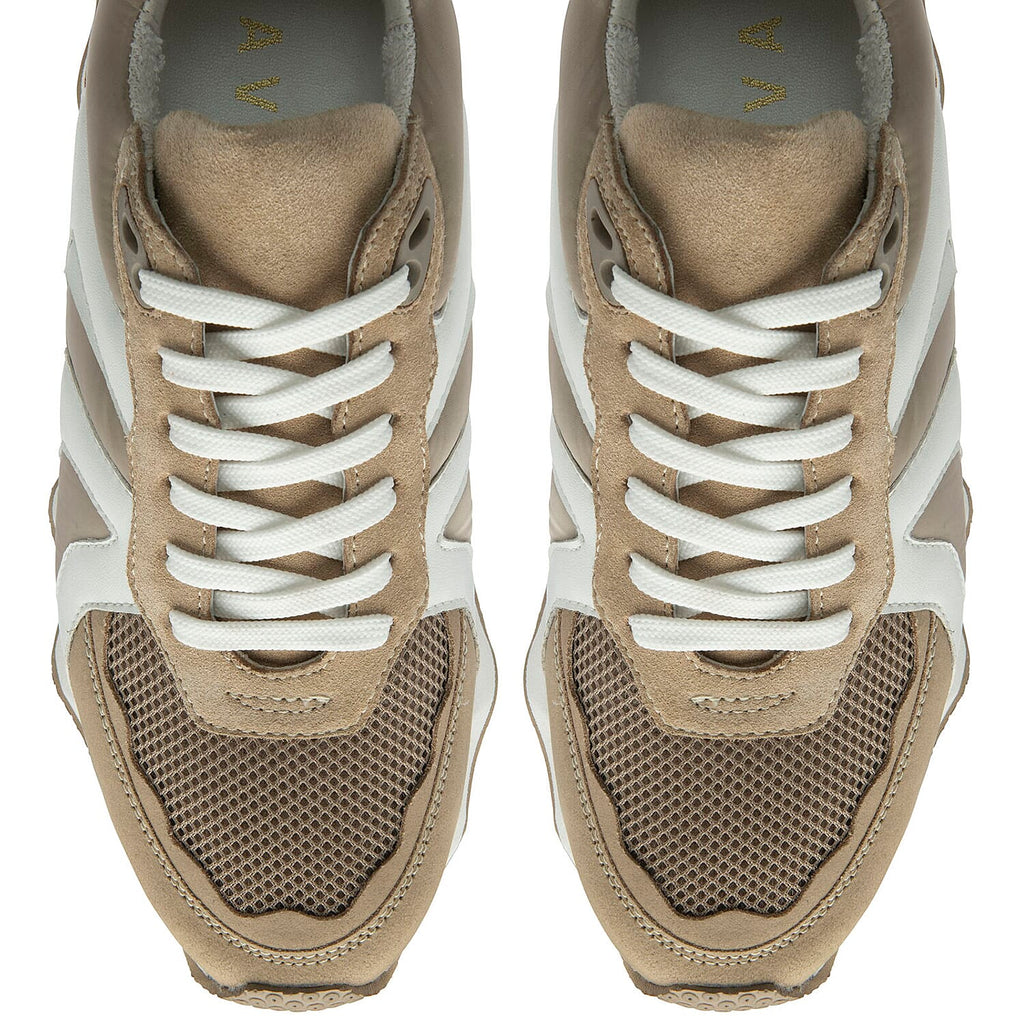 Ravel Suede Leather Blend Lace Up Trainers (Size 5) - Beige