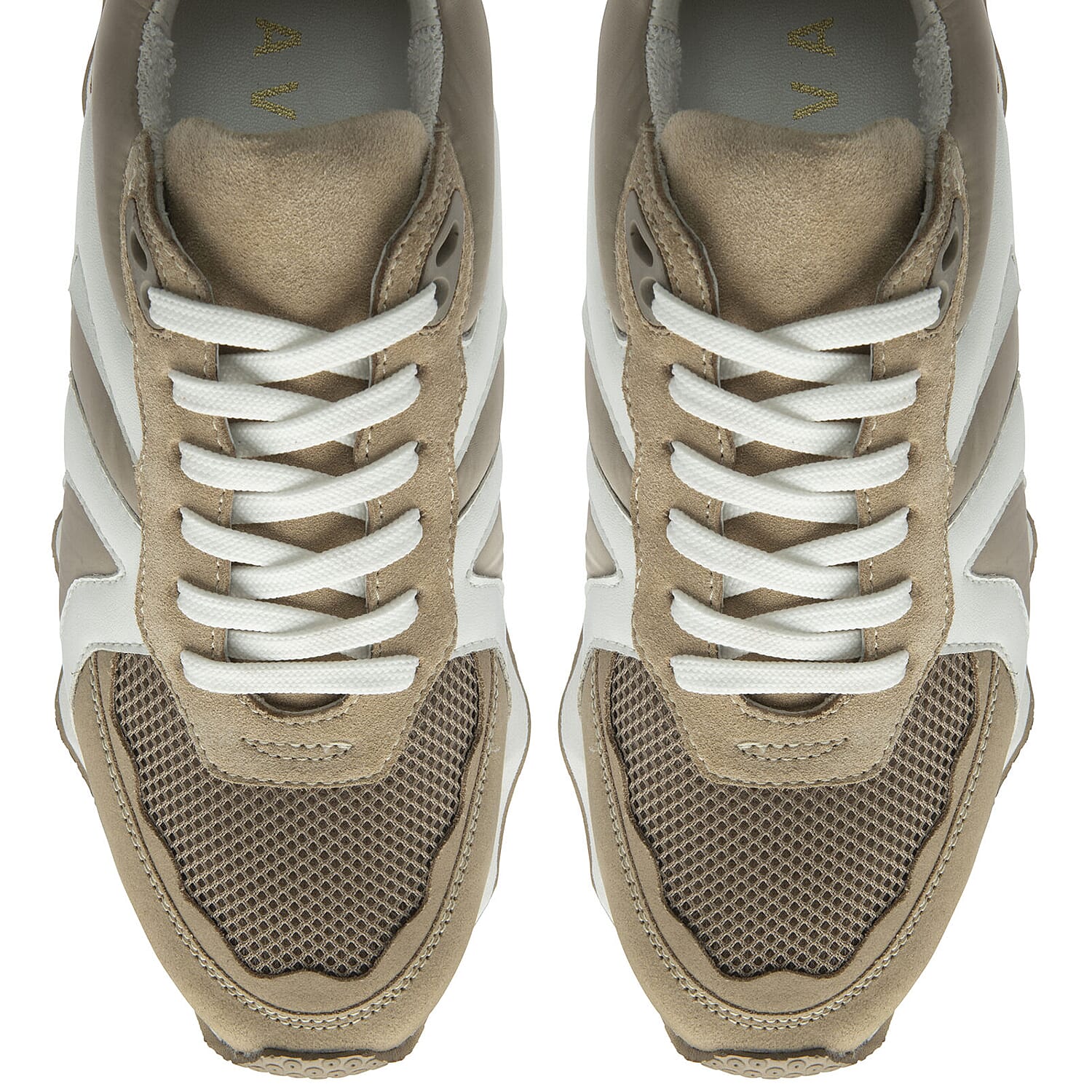 Ravel Suede Leather Blend Lace Up Trainers (Size 5) - Beige V32521637 2