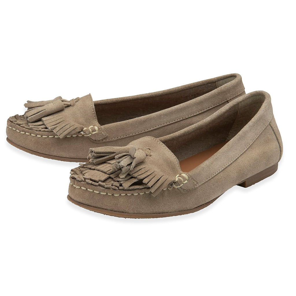 Ravel Atley Womens Slip-On Loafers with Tassel Fringe Detail (Size 6) - Taupe