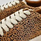 Ravel Leopard Print Lace Up Trainer (Size 9) - White and Brown