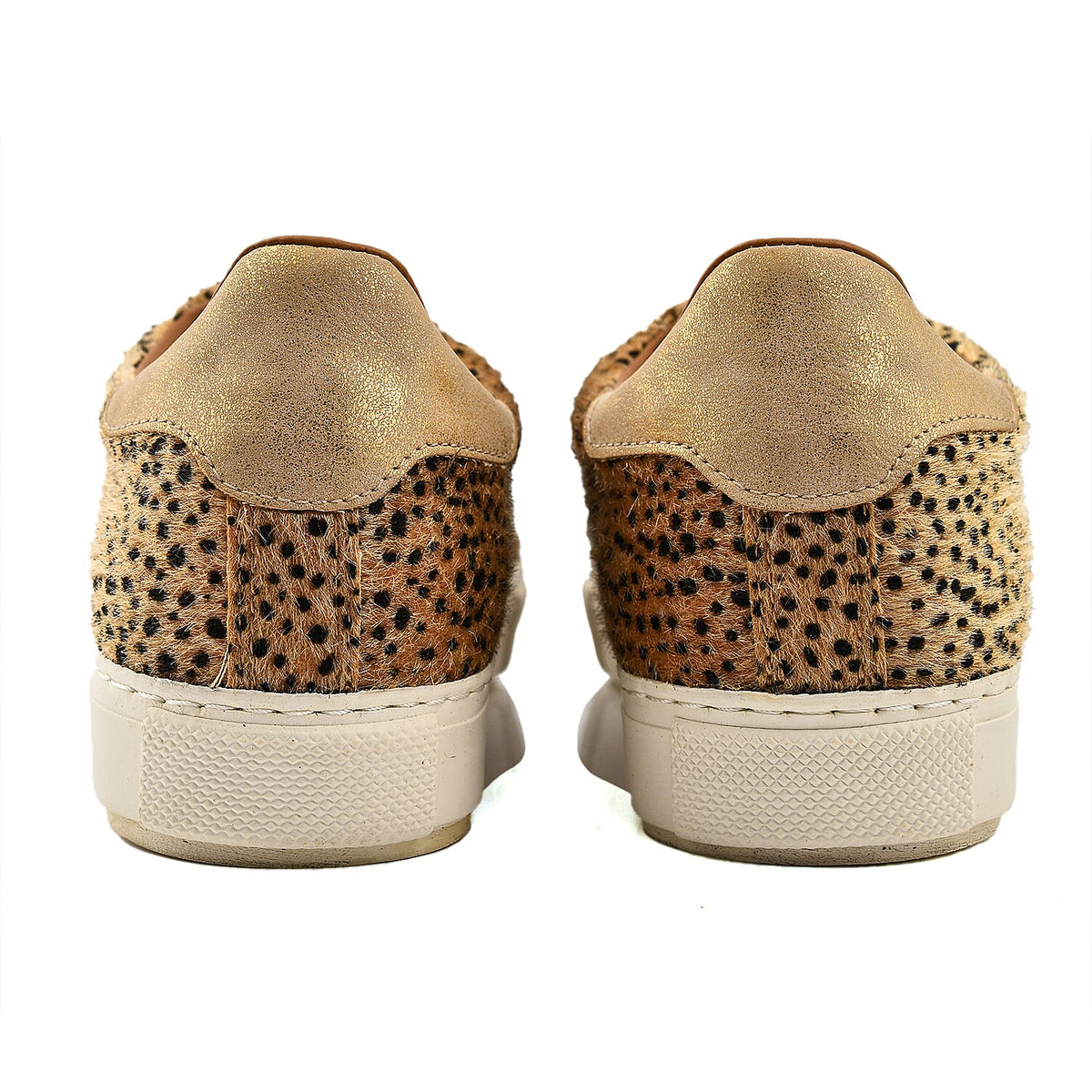 Ravel Leopard Print Lace Up Trainer in White and Brown 6505841 6